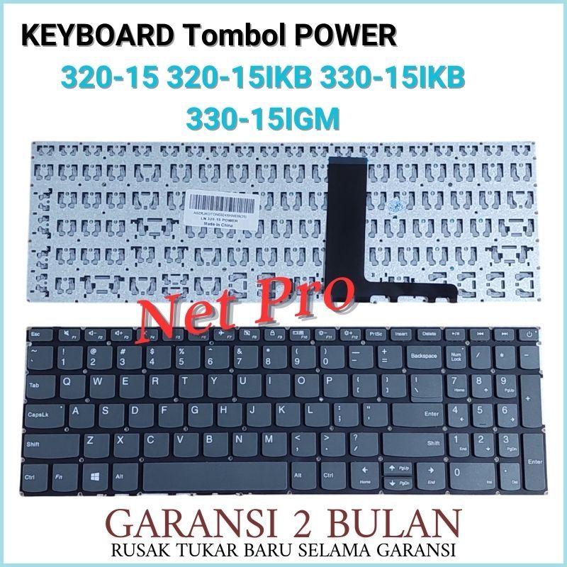 TOMBOL คีย์บอร์ดที่รองรับสําหรับ 320-15IKB 320-15ABR 320-15 Series ปุ่มเปิดปิด -NPRO