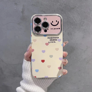 สำหรับ เคสไอโฟน 16 11 IPhone 15 11 13 12 14 Pro Max 15 13 7 8 14 16 Plus X XR XS Max ความรักรักหัวใจยิ้มการ์ตูนหมี เคส