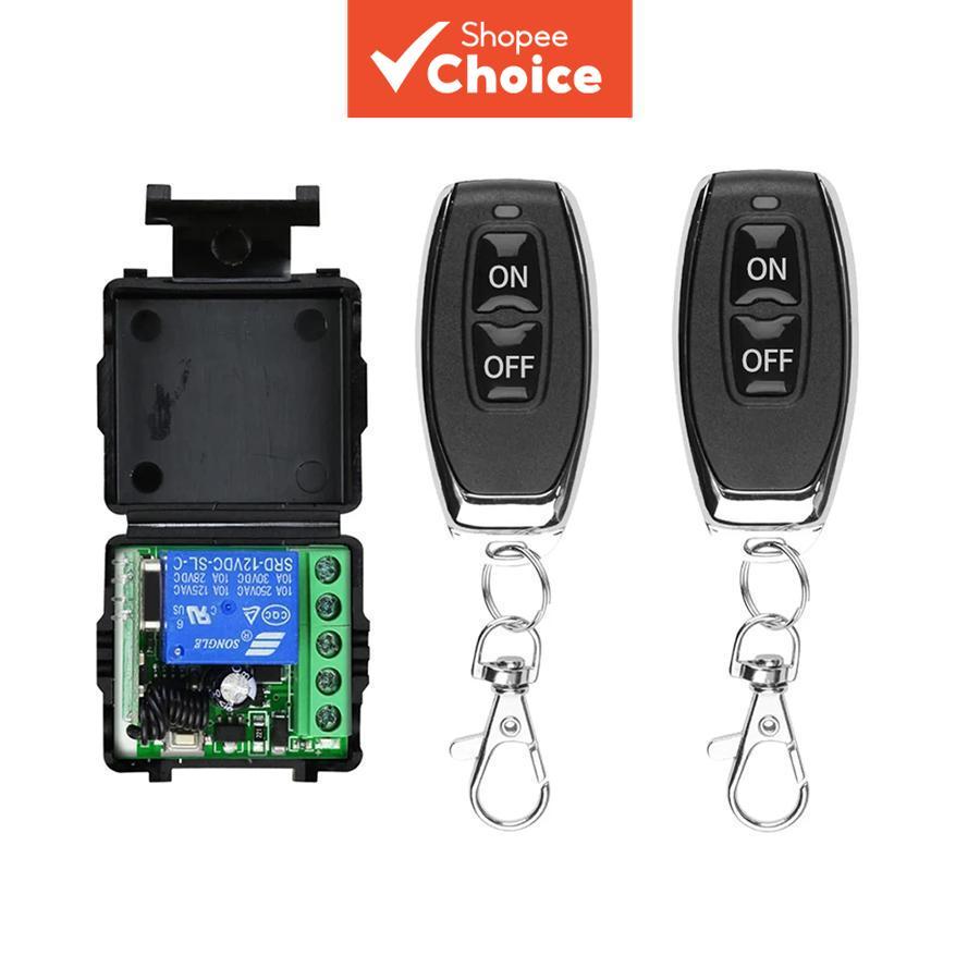 Universal 433MHz สวิตช์ประตูอัจฉริยะ DC 12V 10A รีเลย์ตัวรับสัญญาณโมดูลขนาดเล็ก