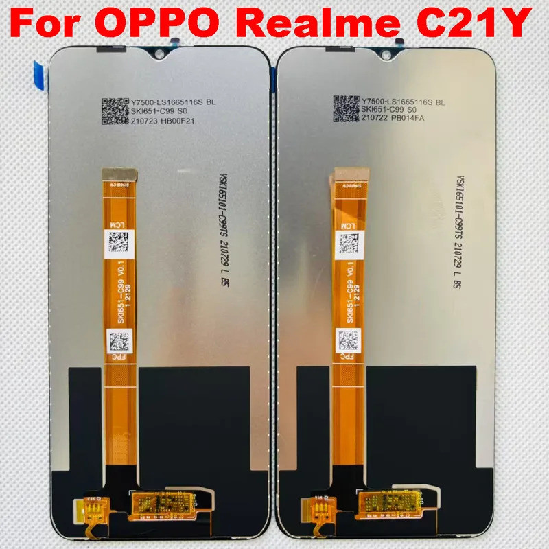 6.5 หน้าจอสําหรับ OPPO Realme C21Y C25Y จอแสดงผล LCD Touch Screen Digitizer สําหรับ Realme C21Y ประก