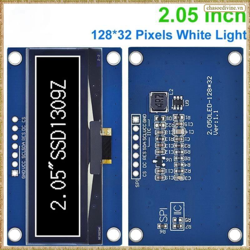 [KYGM] 2.05 นิ้วจอแสดงผล OLED 128x 32 โมดูล LCD SSD1309 Controller รองรับอินเทอร์เฟซ SPI สําหรับ