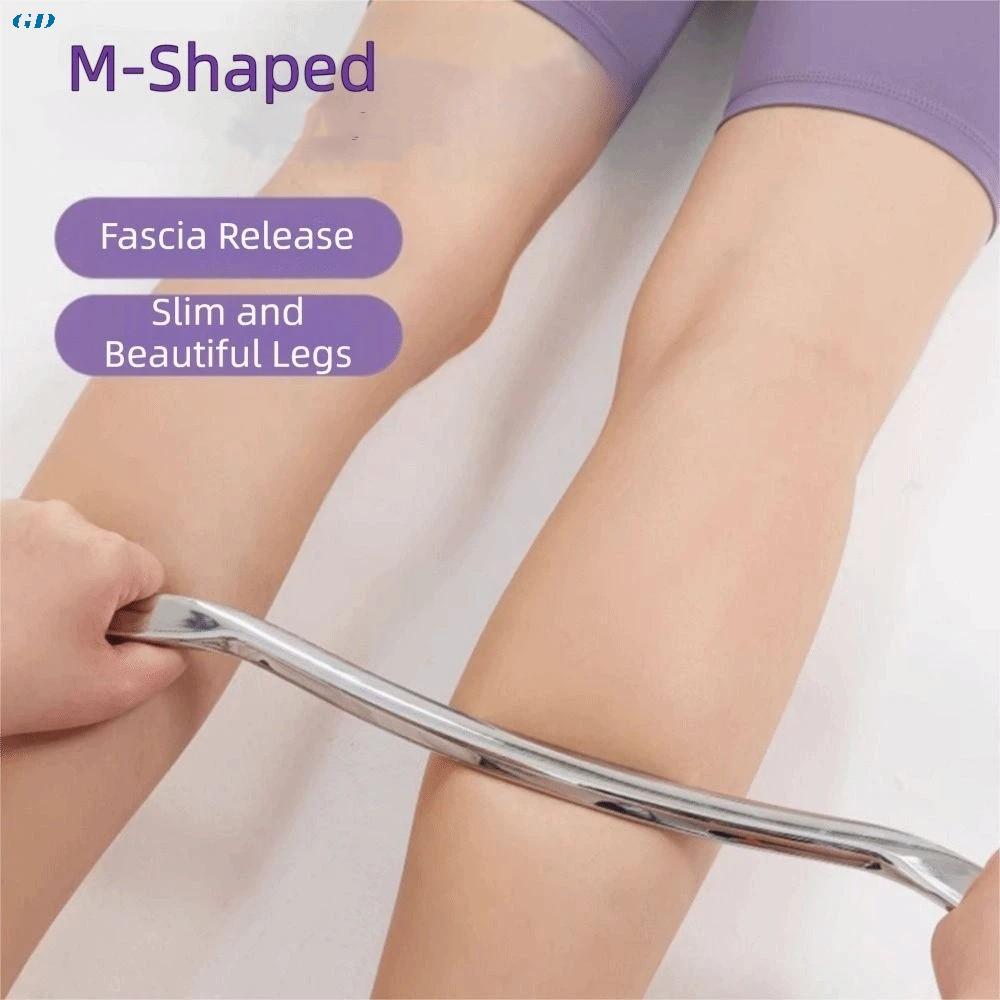 GOURMETDELIGHT Gua Sha Scraping เครื่องมือนวด,สแตนเลส 30/40/46 ซม.กล้ามเนื้อ Scraper,เครื่องมือคลายที่มีประสิทธิภาพ M รูปร่าง Professional IASTM เครื่องมือผ่อนคลาย