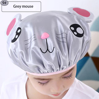 หมวกอาบน้ำกันน้ำสองชั้นสำหรับเด็ก ลายการ์ตูนรูปสัตว์น่ารัก