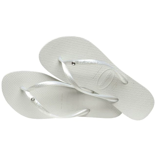 HAVAIANAS รองเท้าแตะ Slim Crystal SW II Flip Flop WHITE 41456510001F_C4WTXX