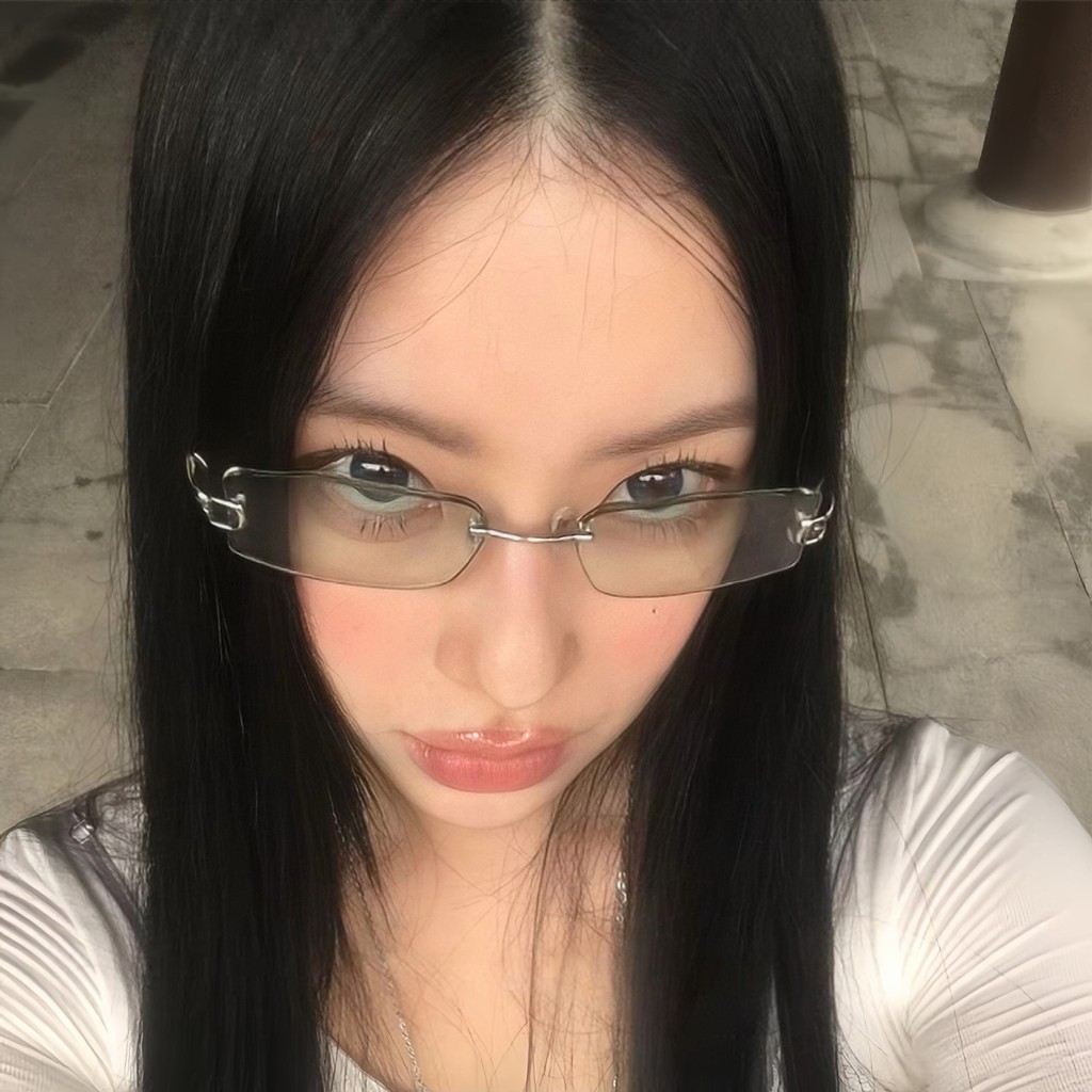 แฟชั่นสแควร์กรอบแว่นตาโลหะ ไม่มีกรอบ เลนส์แบน