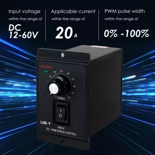 มอเตอร์ควบคุมความเร็ว DC 12-60V ตัวควบคุมความเร็ว PWM ตัวควบคุมความเร็วตัวแปรขนาดกะทัดรัด