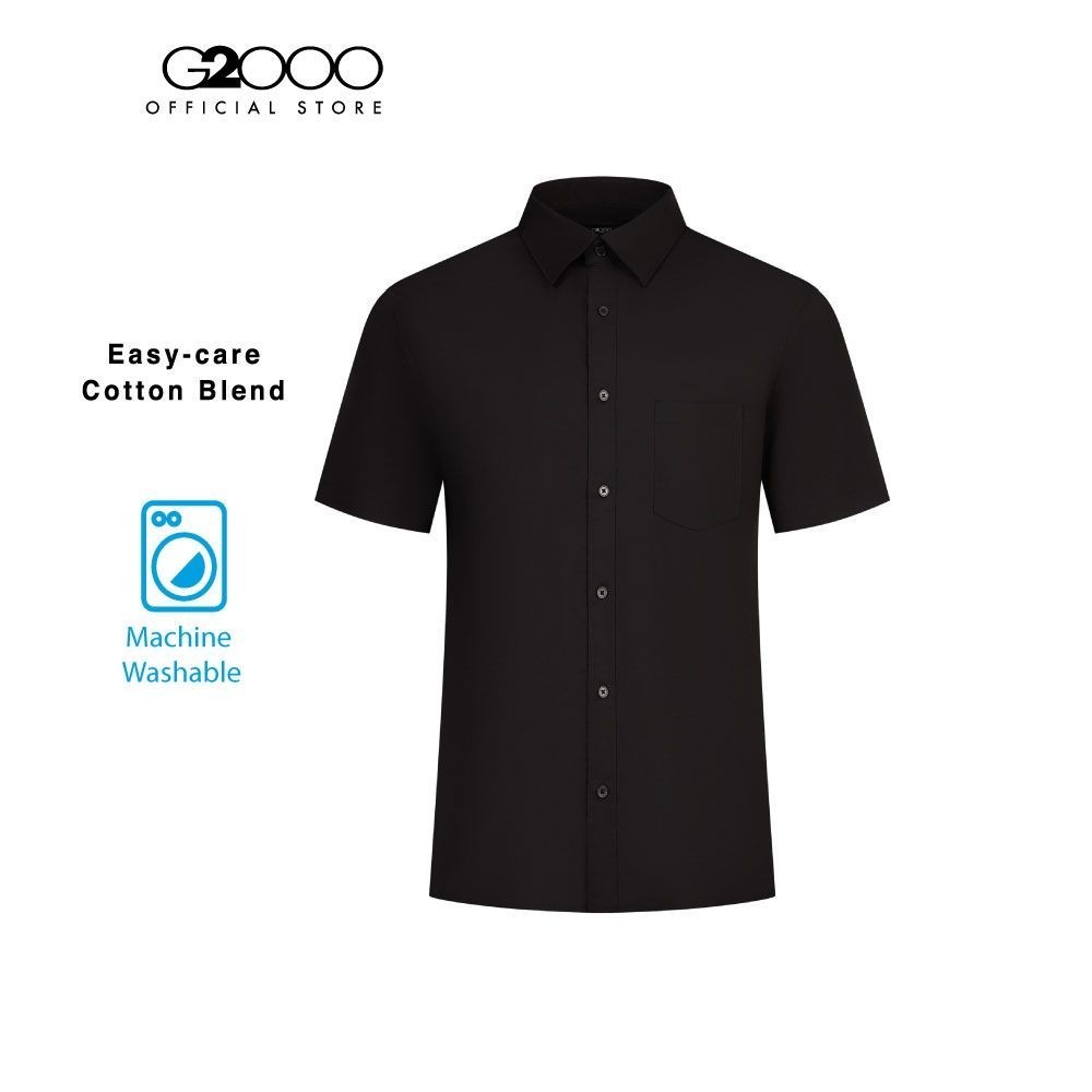 G2000 เสื้อเชิ้ตแขนสั้นแบบทางการสำหรับผู้ชาย ทรง Smart Fit รุ่น 2113101299 BLACK