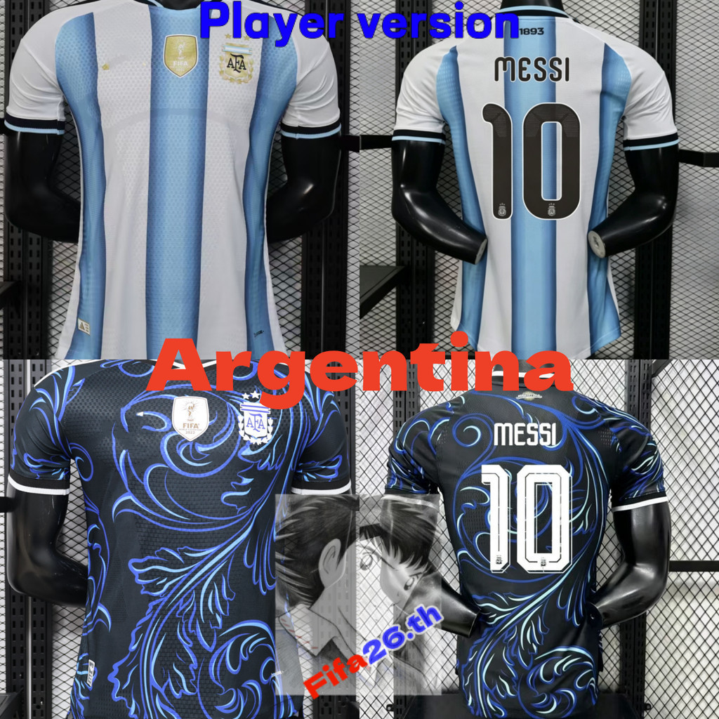 Player Style Argentina World Cup Football Kit Soccer Jersey  ชุดฟุตบอลทีมชาติอาร์เจนตินาสไตล์ผู้เล่น ฟุตบอลโลก