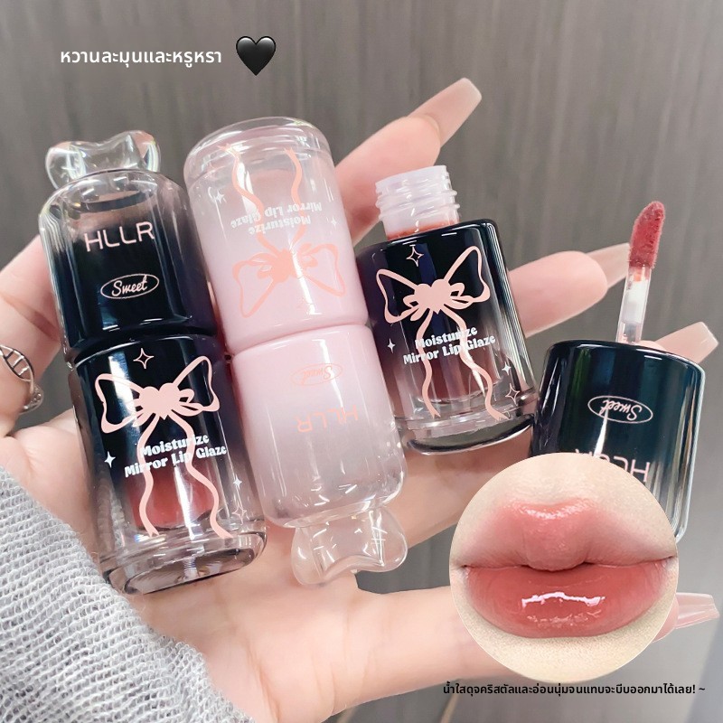 ลิปกลอสกระจกน้ำ สดชื่น ให้สีผิวสว่าง ไม่ติดถ้วย ไม่ซีดจาง ติดทนนาน เนื้อฉ่ำวาว ปากอิ่มน้ำ