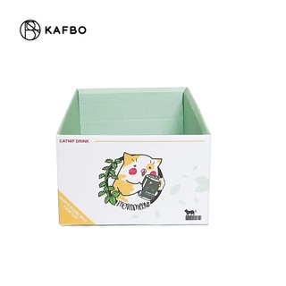 KAFBO Cat box - Catnip drink กล่องลังแมว บ้านแมว ที่ลับเล็บแมว ที่ฝนเล็บแมว