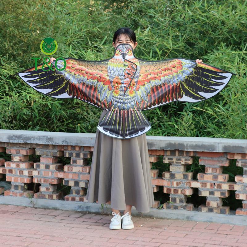 [T&OT] 1.6/1.8m Giant Eagle Kite 100m Kite String Flying Bird Kites Outdoor Fun Sports Garden Toys B