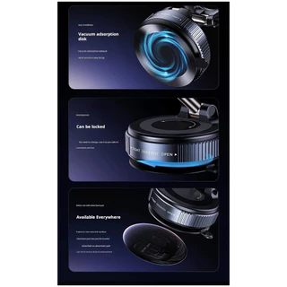 Wonew 360 องศาพับหมุนแรงดูดแม่เหล็กรถยึดโทรศัพท์สำหรับโต๊ะทำงาน / ห้องน้ำ / ผู้ถือรถสากล