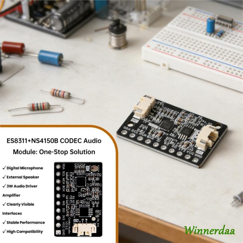 WYN ES8311 NS4150B เครื่องขยายเสียงดิจิตอลบอร์ดไมโครโฟนโมดูลเสียงการพัฒนา