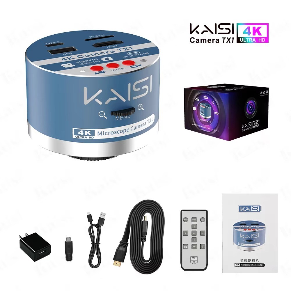 Kaisi TX1 4K กล้องจุลทรรศน์กล้อง SONY IMX678 เลนส์ HDMI USD TF Type-C โมดูล Dual อินเทอร์เฟซ Synchro