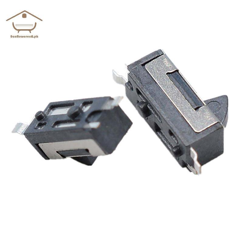 Sun 10 ชิ้น - W-03 Limit รีเซ็ตกล้อง Micro Silent Switch 2Pin สปริงด้านในการตรวจจับ Light Touch Key 