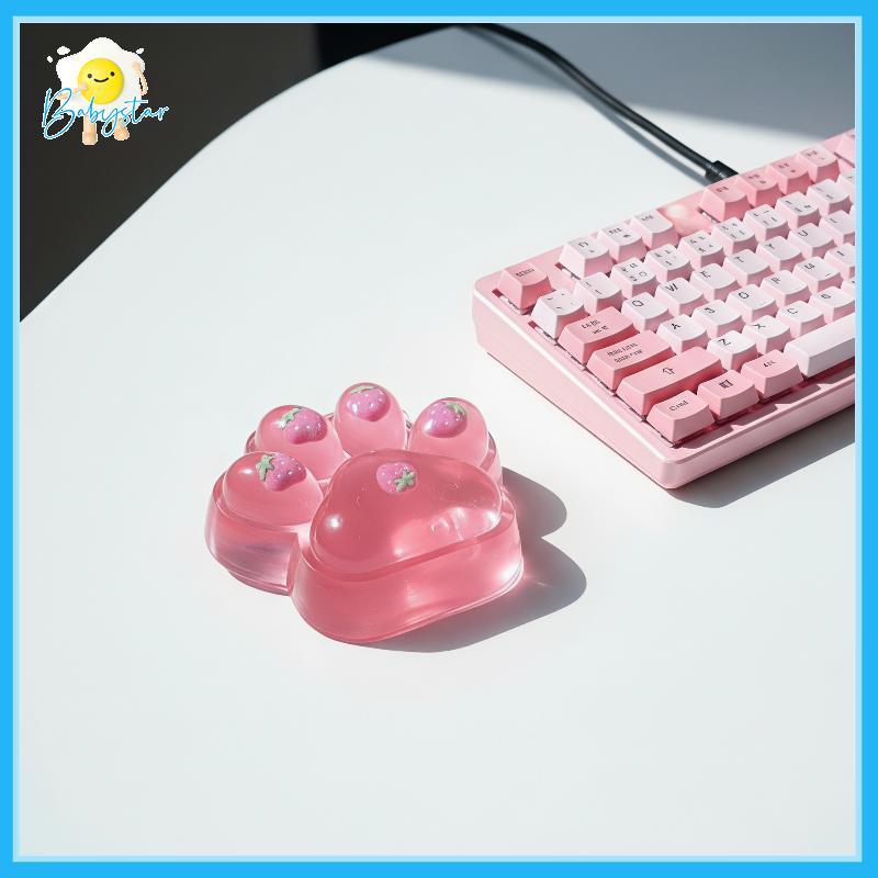 [Inthehot-t] ลายสตรอเบอร์รี่ Paw Squeeze ของเล่นเลื่อมเงา Maltose Texture ช้า Rising Anti-Stress สําหรับเด็กรางวัลของขวัญ [ใหม่]