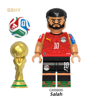 2026 World Cup Star Mo Salah Yamal Bellingham Haaland Laautaro Alvarez Rodri บล็อกตัวเลขของเล่น