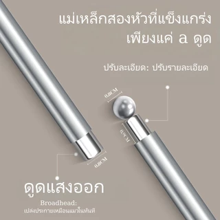มือใหม่ต้องมี! แม่เหล็กดูดสีเจล 2 หัว แรงสูง ดึงสีลูกแก้ว/แมวตา (Cat Eye) คมชัด พร้อมอุปกรณ์ทำเล็บ (ปากกา+ลูกเหล็ก)