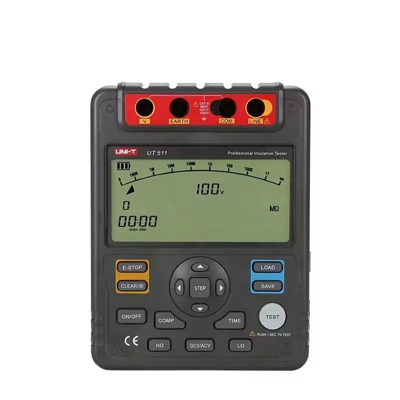 UNI-T UT511 Meg-Ohm Meter โวลต์มิเตอร์ช่วงอัตโนมัติ 1000V Liquid Crystal Display เครื่องทดสอบความต้า