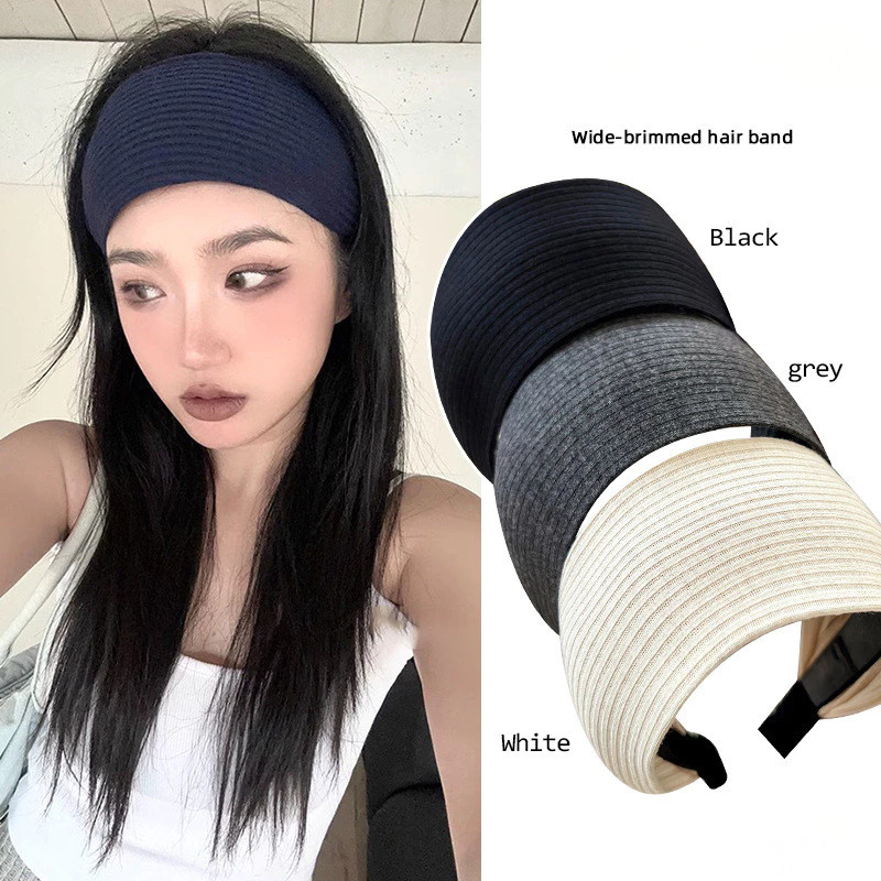 ผ้าคาดผม 1 pc Retro ถักแถบคาดศีรษะสาวผม Non Slip Head Band สำหรับผู้หญิง BladeX