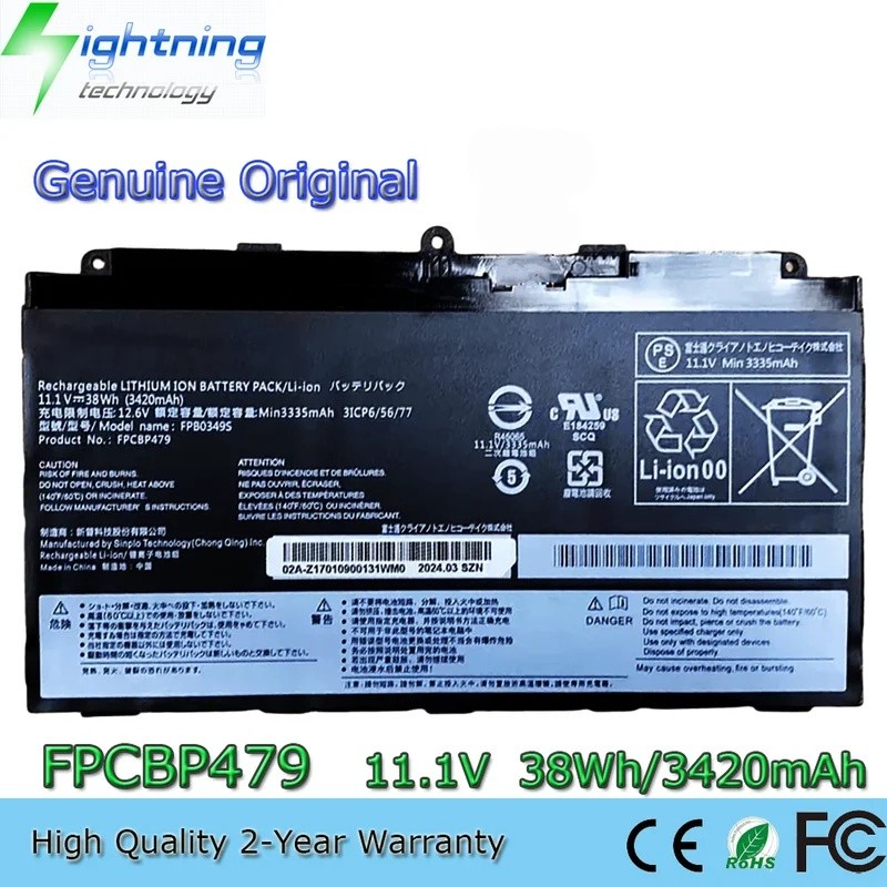 FPCBP479 FPB0326S FPB0349S 11.1V 38Wh แบตเตอรี่สําหรับ Fujitsu Stylistic Q616 Q665 Q738 Q739 31CP6/5