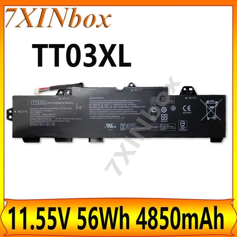 7XINbox TT03XL 11.55V 56Wh 4850mAh แบตเตอรี่แล็ปท็อปสําหรับ HP EliteBook 755 850 G5 ZBook 15U G5 G6 