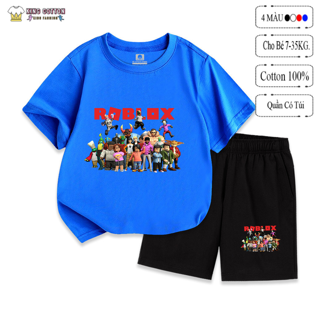 ชุดผ้าฝ้ายเด็ก ROBLOX NV 3 ผ้าคอตตอนแท้สุดเท่ยืด 4 ทิศทาง ขนาด 8-35kg KINGCOTTON