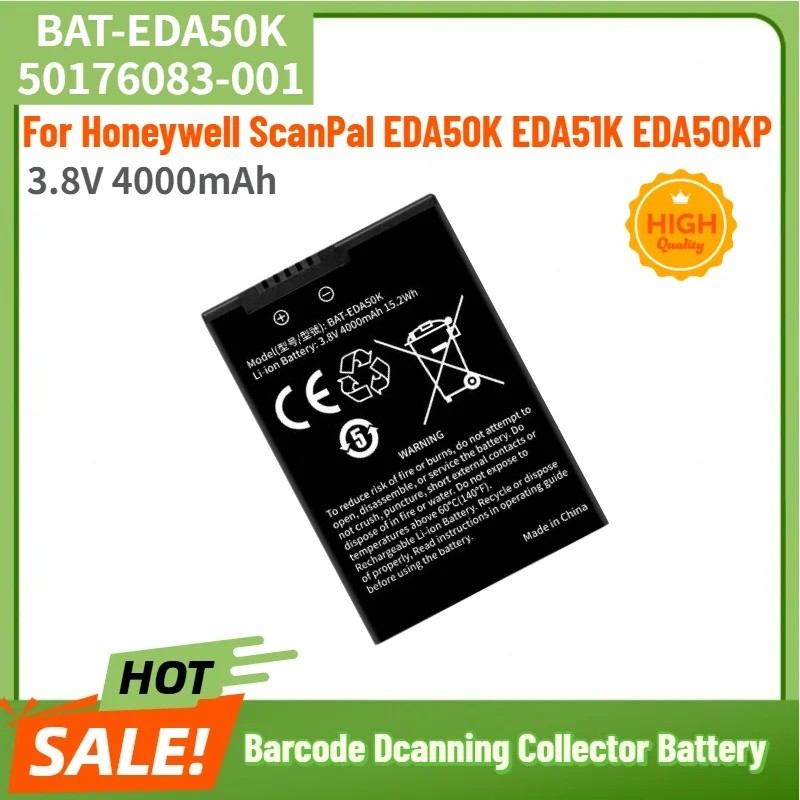 BAT-EDA50K 50176083-001 แบตเตอรี่คุณภาพสูง 3.8V 4000mAh สําหรับ Honeywell ScanPal EDA50K EDA51K EDA5