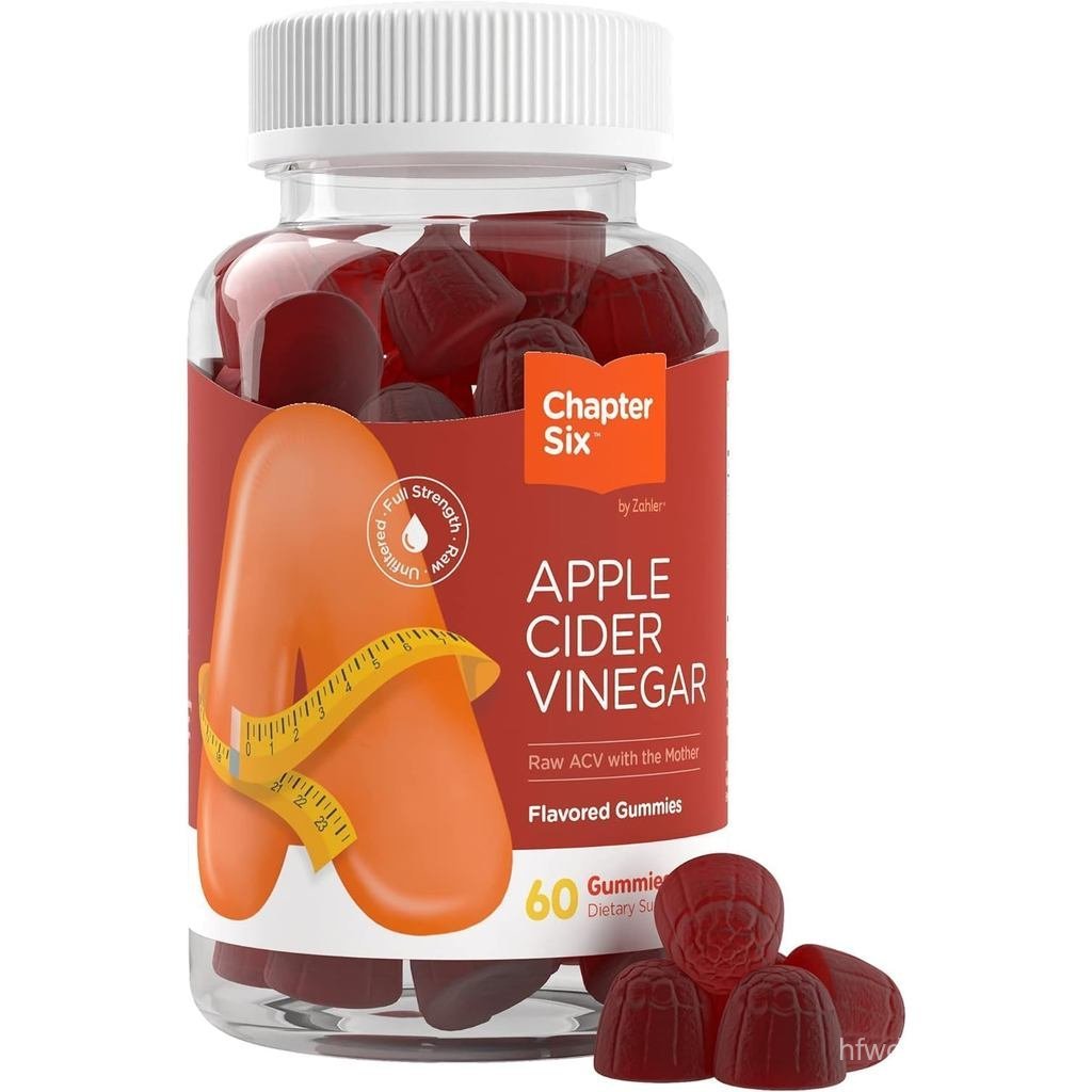 Zahler Chapter Six Apple Cider Vinegar Gummies, Apple, 60 Gummies