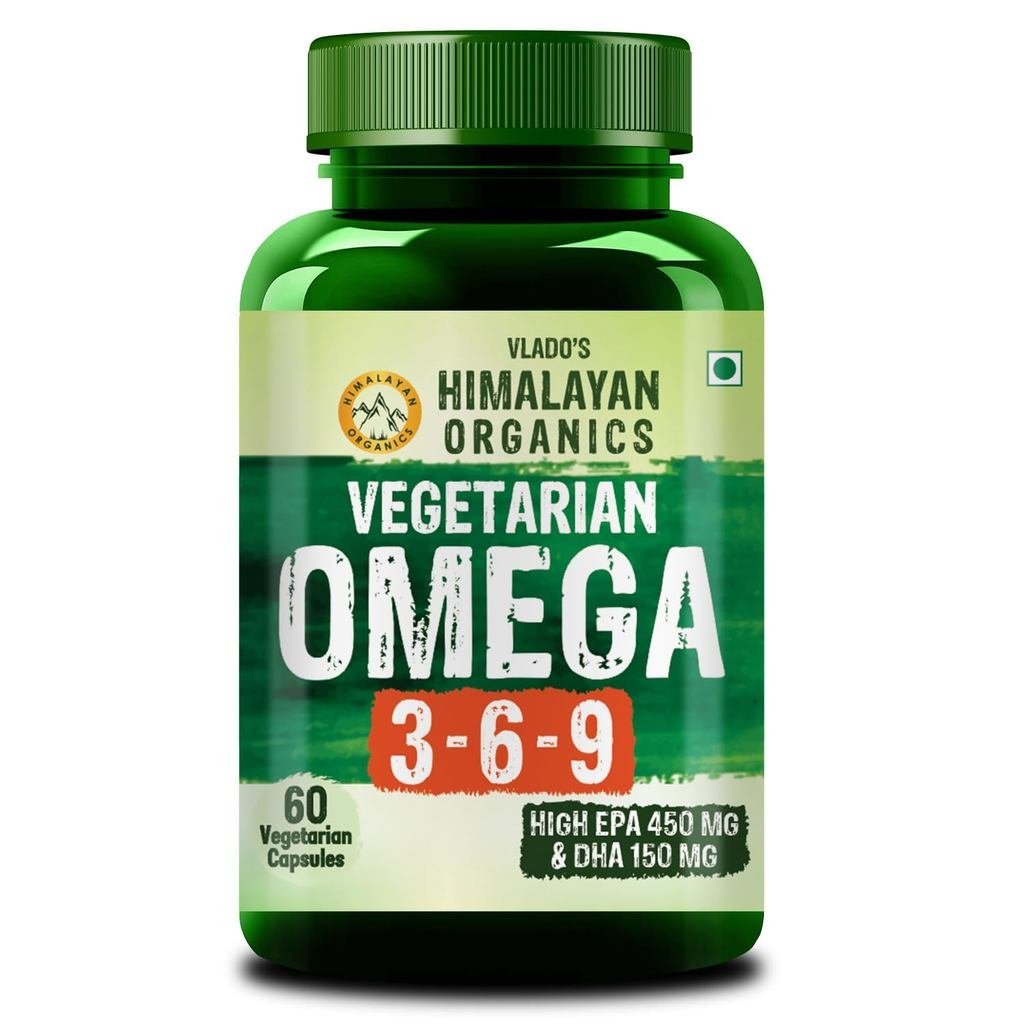 Vlados Himalayan Organics Omega 3 6 9-2000mg/Serving I อาหารเสริม Omega 3 มังสวิรัติ I Support Muscl