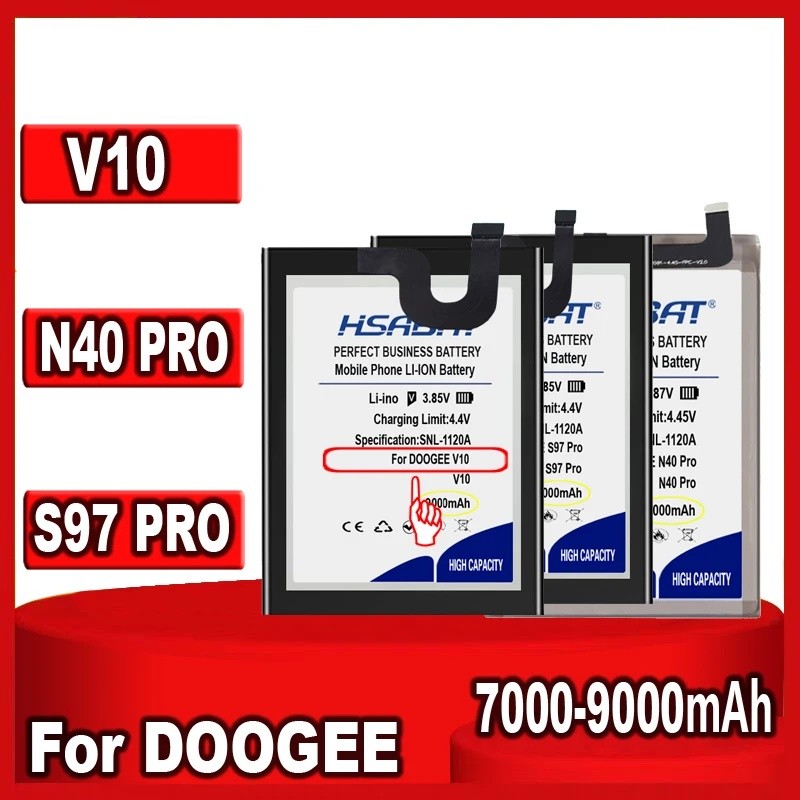 HSABAT 7000-9000mAh BAT21Z1318500 ค้างคาว2119136380 BAT21M188500 แบตเตอรี่สําหรับ DOOGEE S97 Pro / V