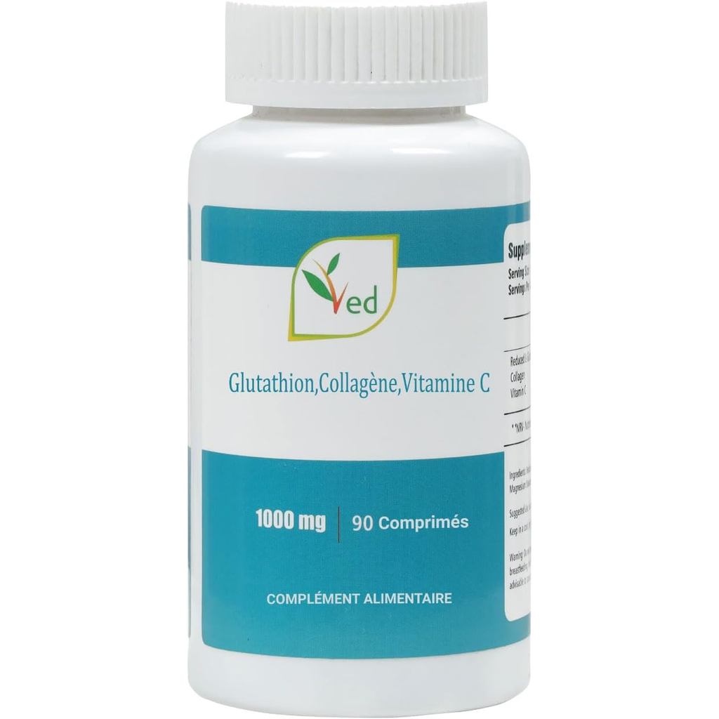 VED L-Glutathione Reduction Agent คอลลาเจน วิตามินซีเม็ด |   1,000มก. x 90 เม็ด