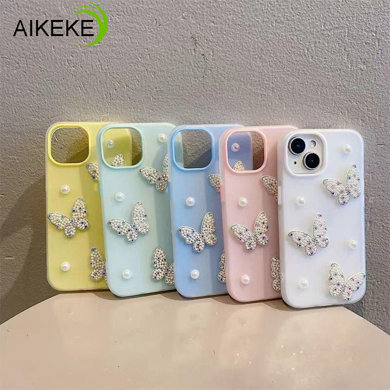 หวาน 3D ผีเสื้อมุก 2 in1 เคสโทรศัพท์สําหรับ iTel S26 Ultra S25 Ultra S23 Plus P65 P55 P40 Plus RS4 S