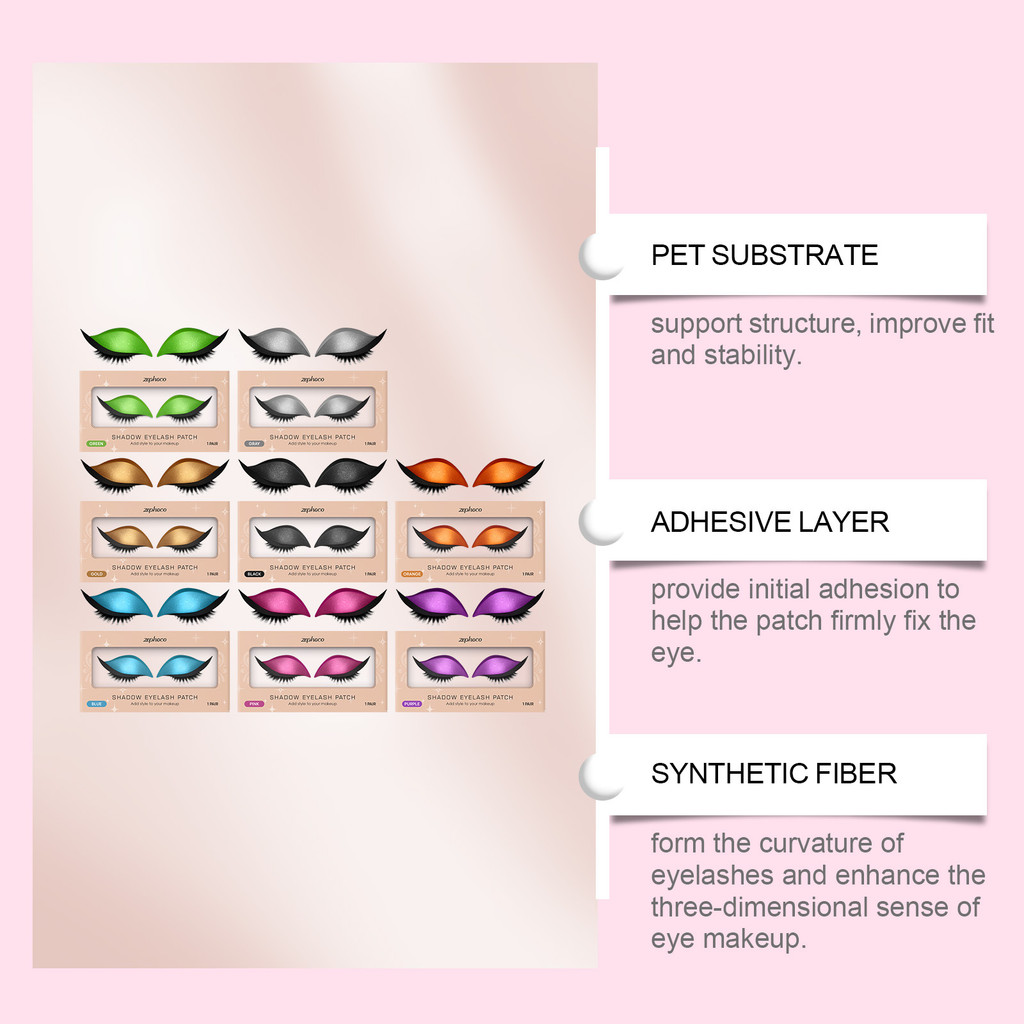 Lazy Eye Shadow Eyelash Patch อายแชโดว์ Patch Lazy Eye แต่งหน้าสติกเกอร์แบบพกพา