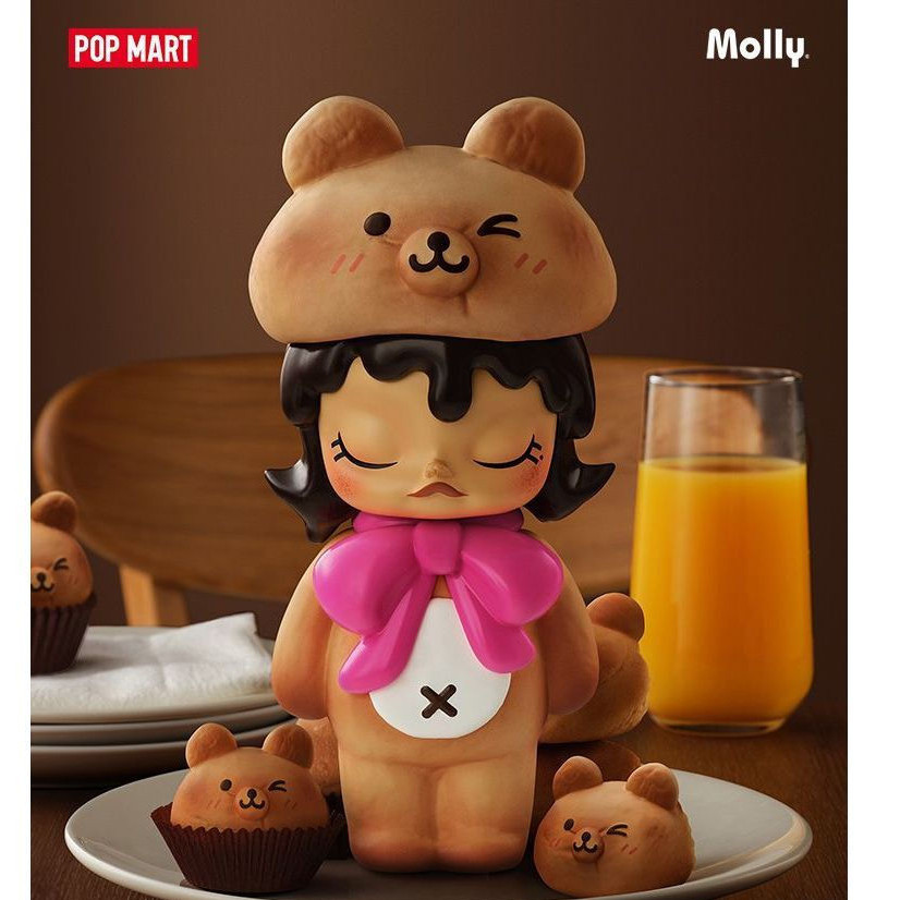 [ของแท้] POPMART POPMART MOLLY Bread Head Series Hand-Made Mystery Box Toy Jewelry ของขวัญแฟชั่นอินเ