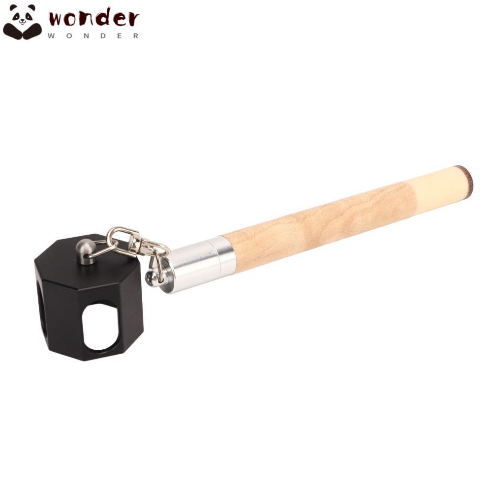 WONDER Pool Cue Chalk Holder, Compact Wood และ Metal Billiard Chalk Box, Portable 2 in 1 Portable Ch