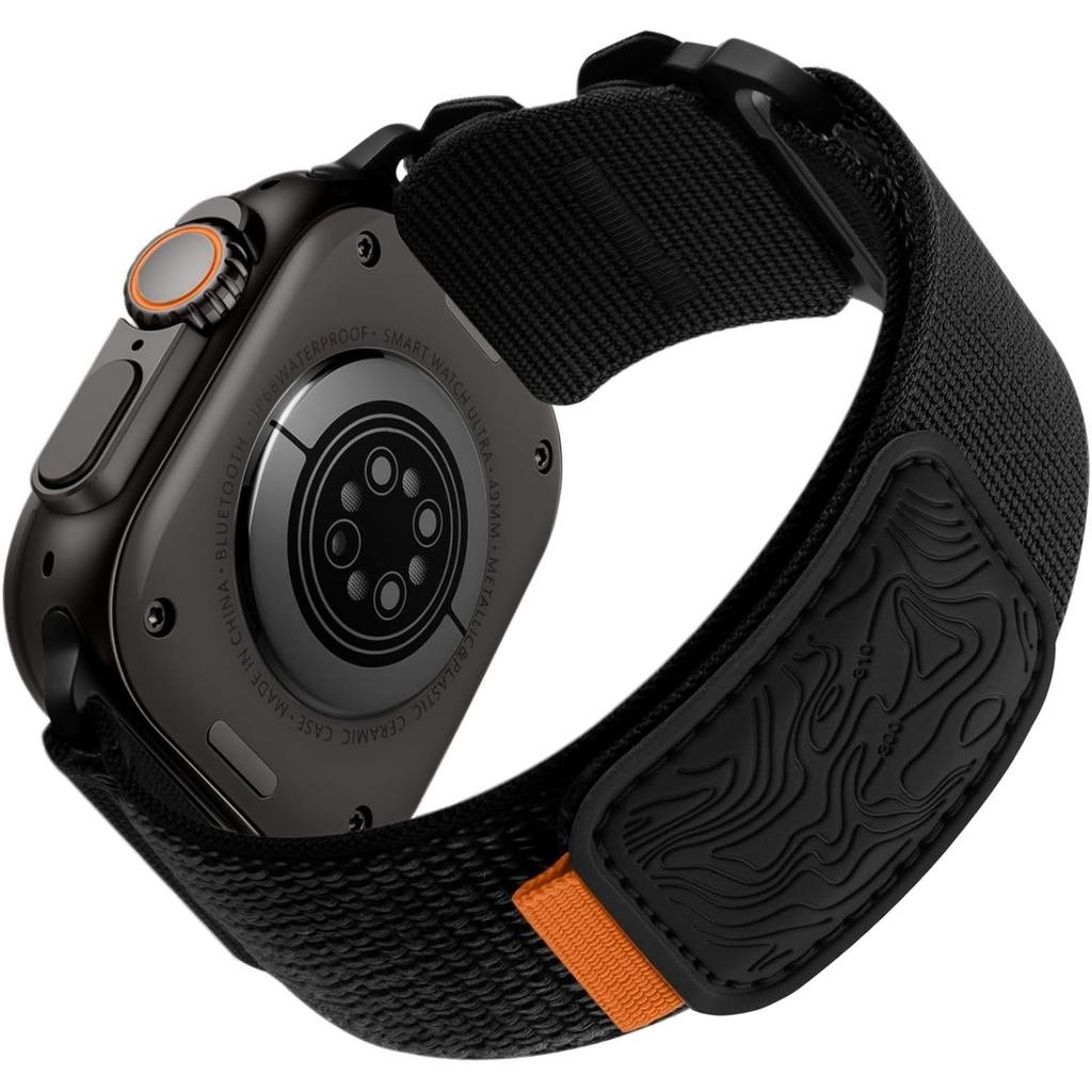 Bandletic ใช้งานร่วมกับ Apple Watch Ultra 3 Band Men Women, Wide Tactical Stretch Nylon Soft Sport L