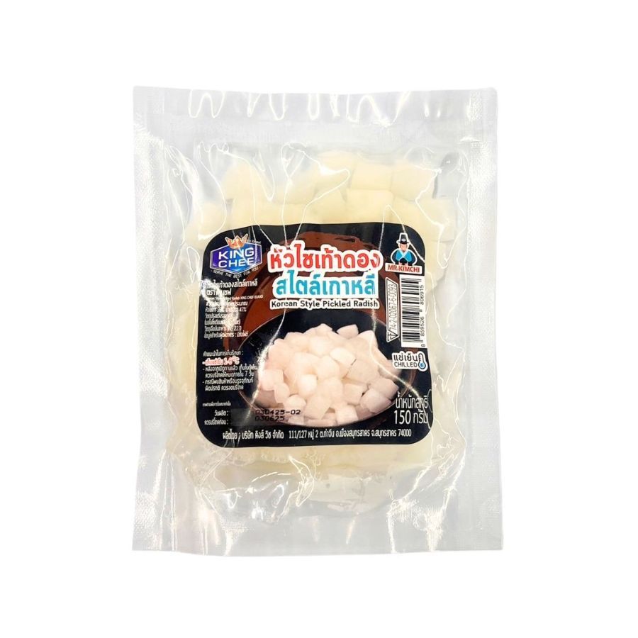 คิงเชฟ หัวไชเท้าดองสไตล์เกาหลี King Chef Korean Style Pickled Radish 150g.