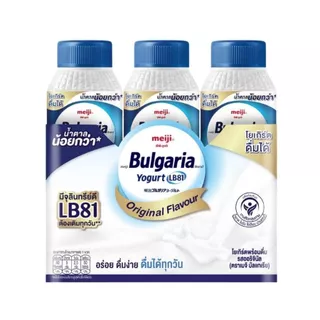 เมจิ บัลแกเรียโยเกิร์ตพร้อมดื่มออริจินัล Meiji Bulgaria Drinking Original 150ml. Pack3