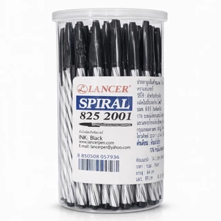 [1กล่อง50ด้าม] Lancer Spiral 825 ปากกา แลนเซอร์ ปากกาลูกลื่น ขนาด 0.5 มม.