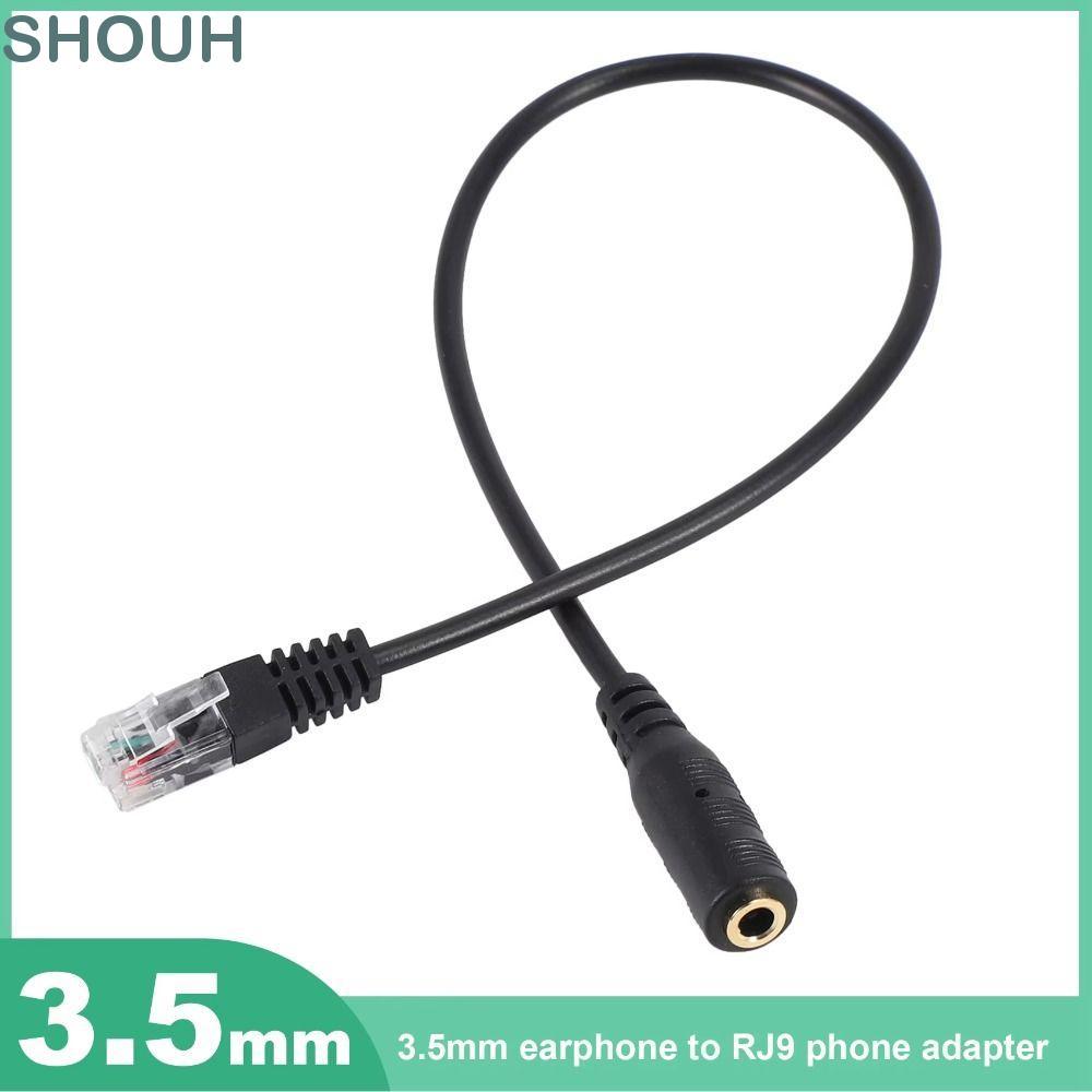 SHOUH RJ9 สายอะแดปเตอร์, Universal 3.5 มม.ถึง RJ9 RJ9 Connector,อะไหล่มืออาชีพเปลี่ยนชุดหูฟังอะแดปเต
