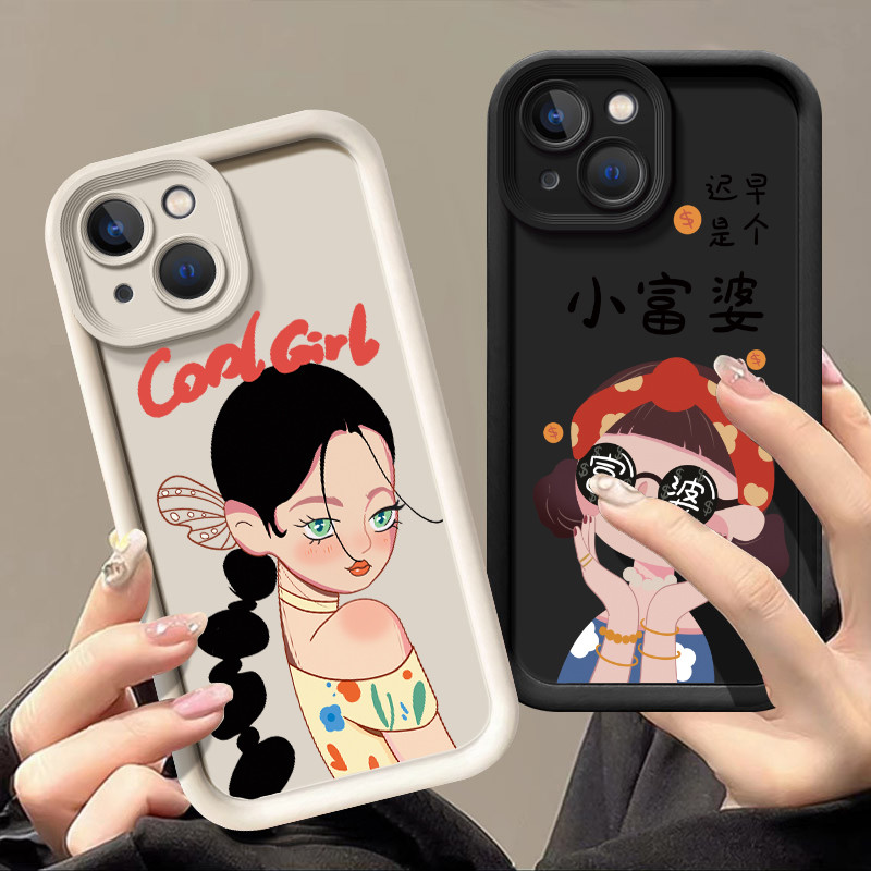 ตลก Cool Rich สาวพิมพ์เคสโทรศัพท์สําหรับ Xiaomi Poco X6 X7 PRO F5 X5 Pro F4 F3 GT X4 X3 GT C61 กันกร