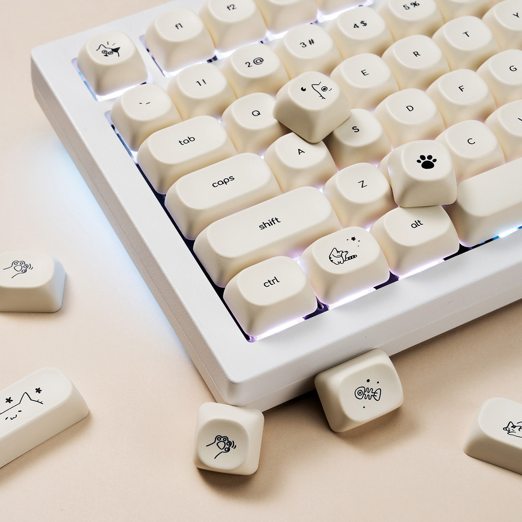 pbt keycaps keycap anime keycaps custom แป้นพิมพ์เครื่องกลแมวน่ารักตัวอักษรระเหิด