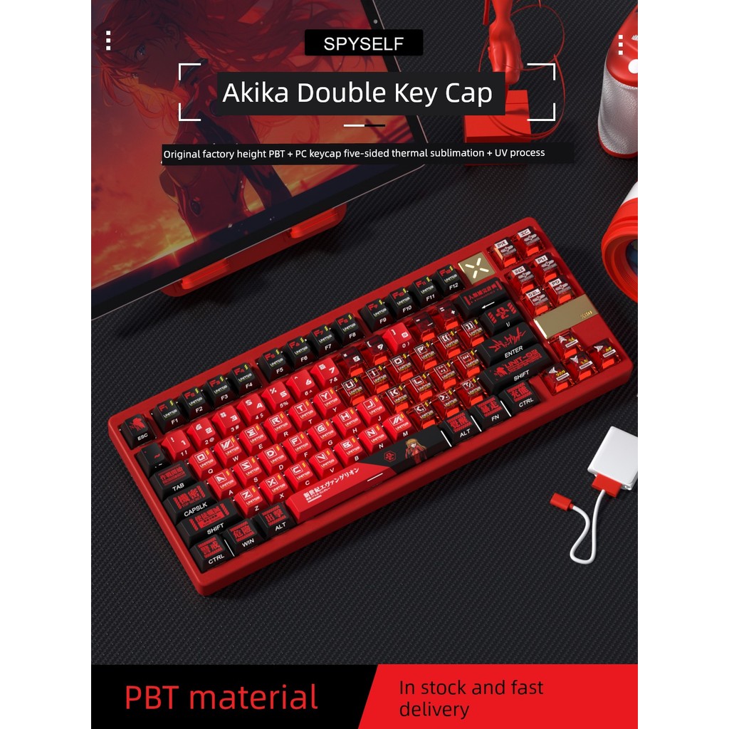 sa keycap cherry mx keycaps keycap ไทย Asuka Double Spell Light โปร่งแสงโรงงานเดิมความสูงขนาดเล็กชุด