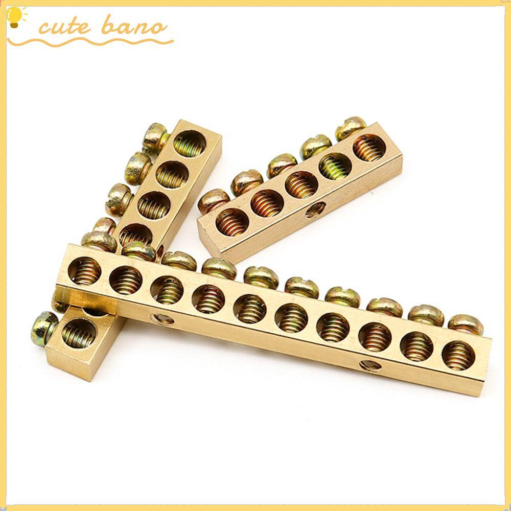 BANO Copper Bar Terminal, Copper Multi-specification Wire Connector, Screw Connector With Hole Screw