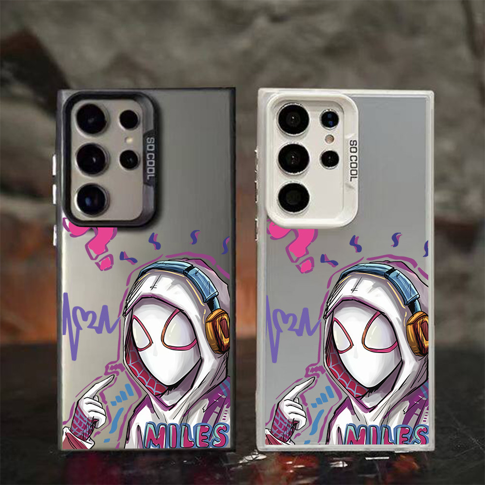 Samsung Spider-Man Miles Matte Case สําหรับ Samsung Galaxy S25 Ultra A56 A17 A06 A15 11 12 13 14 15 