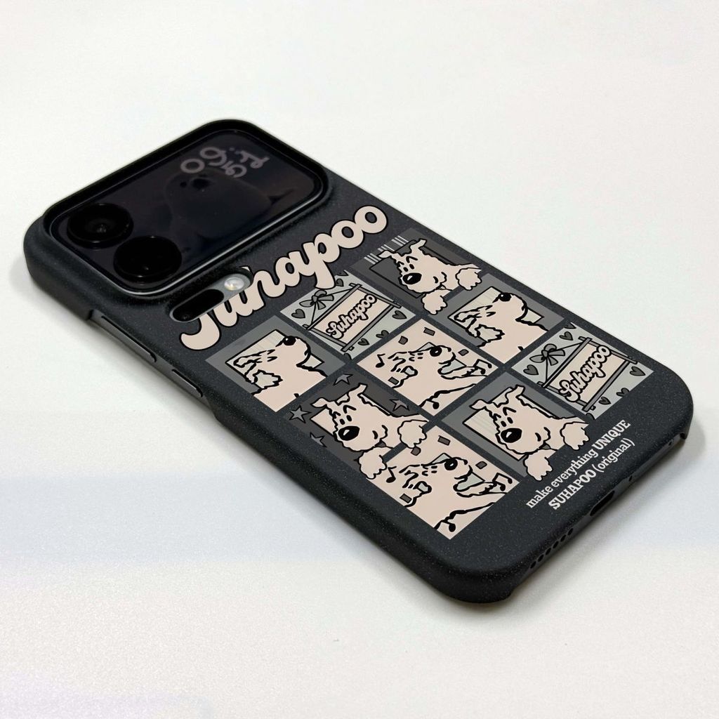 Four-Grid Comics Mi 17Pro Max เคสโทรศัพท์การ์ตูน Xiaomi17pro Half-Enclosed Hard Case mi17 Frosted สิ