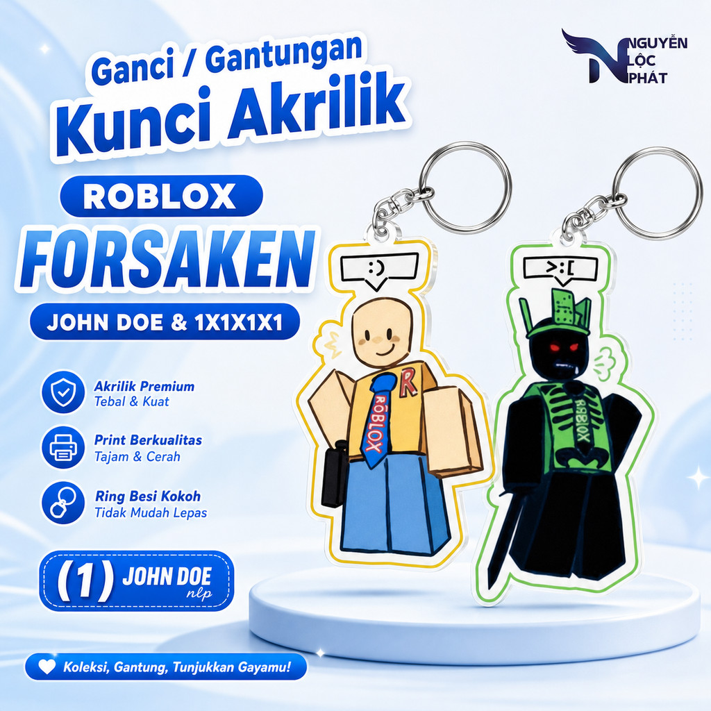 Ganci / Gantungan Kunci Akrilk ROBLOX FORSAKEN JOHN DOE & 1X1X1X1 - (1) JOHN DOE nlp