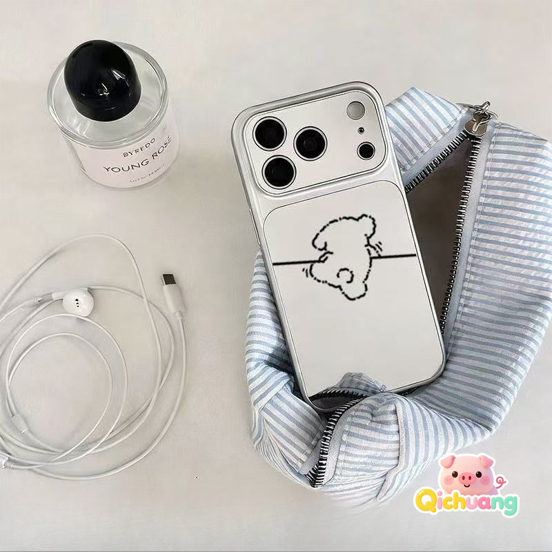 Line Puppy Mirrorเคสโทรศัพท์สําหรับHonor X7E X9D X9Cสมาร์ทX9B X9A X8D X8C X8B X8A X7D X7C X7B X7A X6
