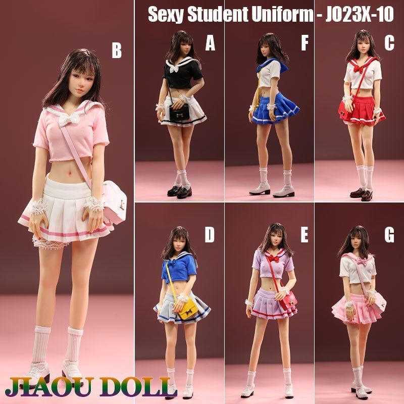 1/6 เซ็กซี่ชุดนักเรียน JO23X-10 JK ชุดนักเรียนทหารหญิงตุ๊กตา Rubberized รูปทหาร